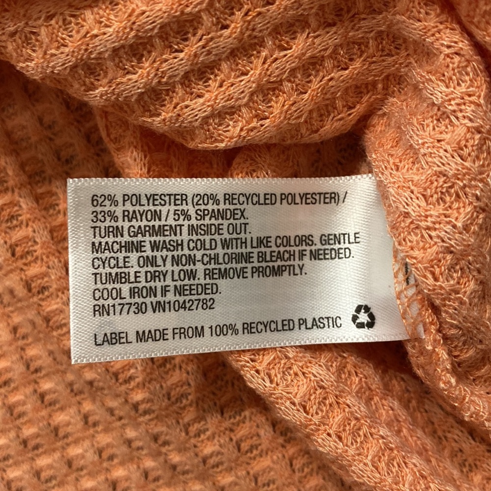 NWT • Wild fable • peach colored waffle knit Cropped turtleneck - Picture 5 of 5